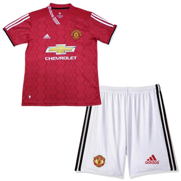 Camisetas Manchester United Primera equipo Niño 2019-20 Rojo Blanco